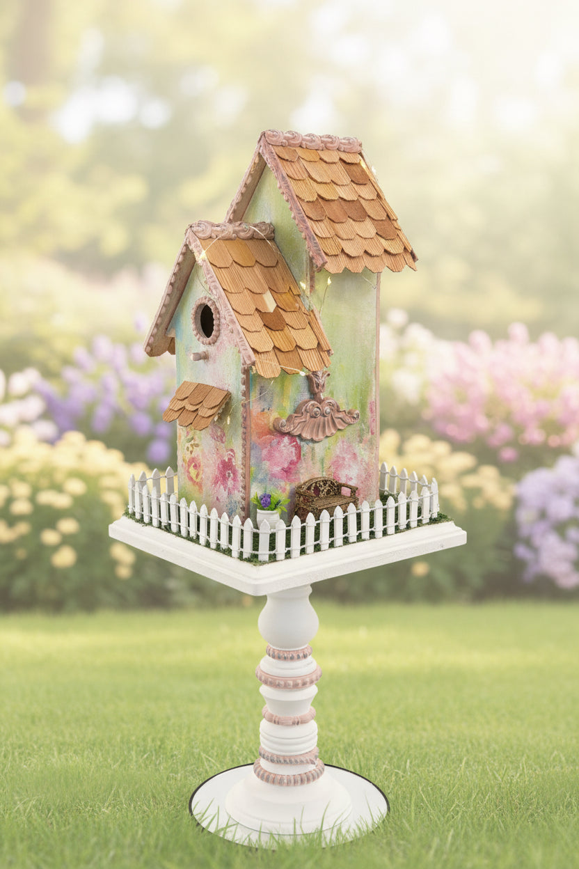 Pedestal bird house